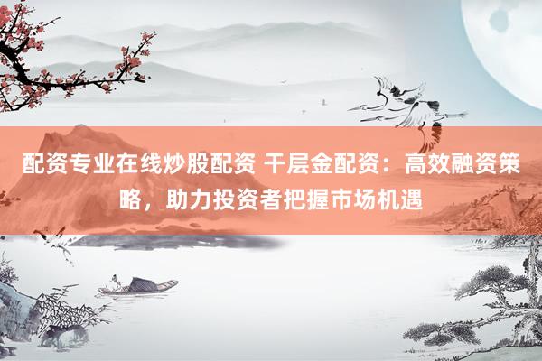 配资专业在线炒股配资 干层金配资：高效融资策略，助力投资者把握市场机遇